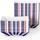 JOLLY CHEF 250 Pack 1/4 Lb Paper Food Trays, Mini Disposable Food Boat, Small Paper Food Serving Boats for Snack Dessert Taco Nacho