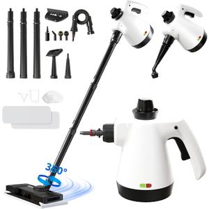 Steam Mop, Detachable Steam Cleaner 16-in-1 Lightweight Handheld Steamer for Hardwood Floors, Home, Tile, Furniture, Clothes, Windows Cleaning