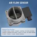 Mass Air Flow Sensor, Maf Sensor Compatible with Chevy Astro, Blazer, Impala, S10, Lumina - Gmc Jimmy, Sonoma - Buick Regal, Century, Rendezvous, Replaces 25008302, 2133458