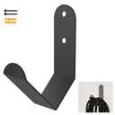 Yuleimy Wall Mounted Battle Ropes Hook, Heavy Duty Black Steel Battle Rope Storage Hanger for Home/Commercial Gym, Garage, Secure Installation & Easy Mount, 1 Pack