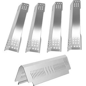 SafBbcue Heat Plates for Monument 4-Burner Mesa 415BZ Propane Gas Grill Accessories, Stainless Steel Heat Plates Flame Tamer for Monument Grills Replacement Parts, 5 Pack