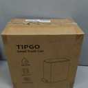 TIPGO Small Bathroom Trash Can with Lid Soft Close, Step Pedal, 1.3 Gallon / 5 Liter Stainless Steel Slim Garbage Can for Office, Diaper Waste Basket with Removable Inner Bucket (White)