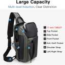 BANGE Men's Crossbody Backpack - Waterproof Shoulder Bag for Travel, Hiking & Daily Commute
