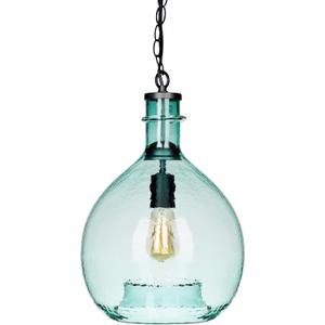 CASAMOTION Pendant Lighting Rustic Green Glass Foyer Hanging Light Fixtures Kitchen Island Drop Ceiling Chandelier Modern Farmhouse Entryway Hallway Globe 13 Inch Diam