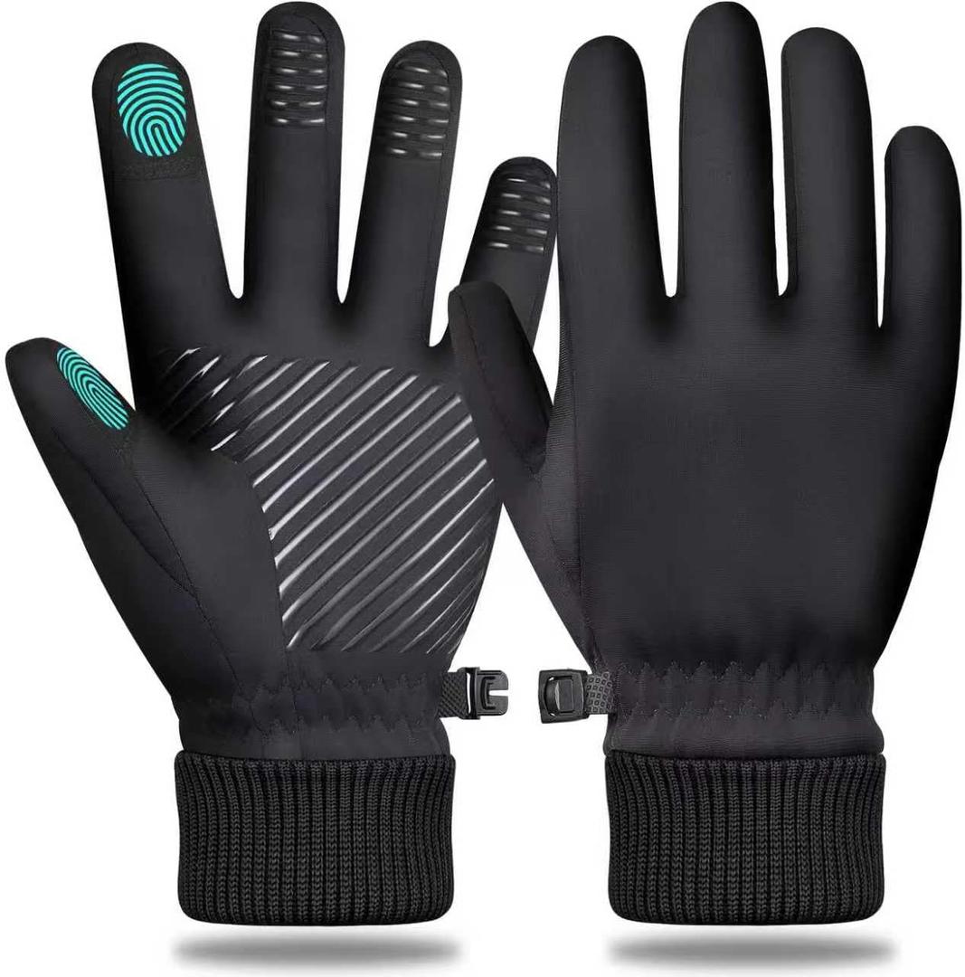 LOUXPERT Winter Waterproof Gloves for Women: Water Proof Touch Screen Gloves for Men Running Hiking, Cold Weather Touchscreen Phone Texting Warm Snow Water Resistant Thermal (Black, Small)