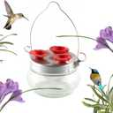 Nature's Rhythm Bird Feeder, Cylindrical Metal Mesh Feeder Small Bird Feeder Comes with Three Flowers