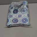 misaya Rectangle Vinyl Tablecloth, Fitted Table Cover, 100% Waterproof, Elastic Edge, Flannel Backing, Table Cloth Fit 6 Foot Folding Tables for Easter, Picnic, Outdoor (Navy Mandala, 30x72 inch)