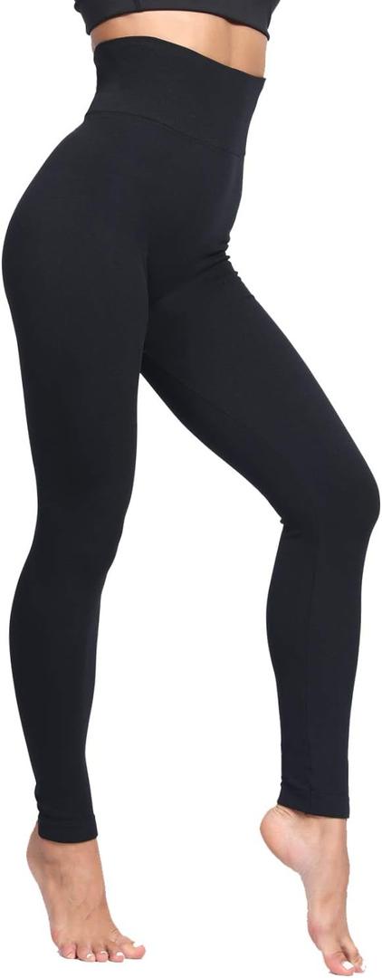 LUOYANXI Fleece Lined Leggings Women - Warm Soft Tummy Control Thermal Thick High Waisted Pants for Cold Winter (Black, M)