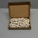 2PCS 86in Christmas Wood Bead Garland, Creative Wooden Garland for Valentine's Day Decor, Farmhouse Wall Home Rustic Country Natural Holiday Decoration Hanging Prayer Beads