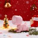 Kids Dinosaur Alarm Clock for Boys and Girls Bedroom LED Cute Bedside Clock with Digital Display Children's Sleep Trainer Ok to Wake Light and Night Light Perfect Birthday Gifts for Kids(Pink)