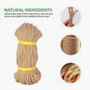 Jute Rope 1/4in100ft Natural Material Heavy Duty Jute Rope Twisted for Indoor Outdoor Crafts, Nautical, Tug of War, Railing, Hammock, Swing, Gardening