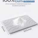 Stone Bath Mat Quick Drying Diatomaceous Earth Bath Mat Non Slip Shower Mat Super Absorbent Stone Bath Mats for Bathroom, Floor, Kitchen Counter, Easy to Clean (23.6” X 15.3”, Light Gray)