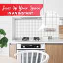 XFasten Square Peel and Stick Tiles - 10pcs 12' x 12' White Kitchen and Bathroom Backsplash