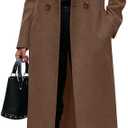 Long Wool Coats for Women
 Size S, color Brown