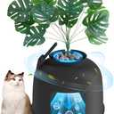 Lifewit Cat Litter Box, Hidden Enclosure Litter Tray with Odor Control System& Carbon Filter in Living Room, Bedroom, Corner with Faux Plant& Plastic Scoop, 48 x 120 cm/19x47, Black