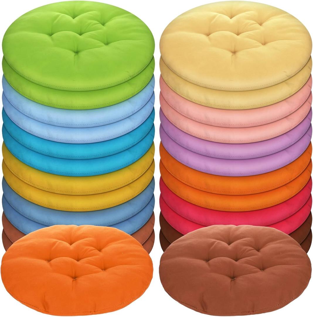 Tinideya 24 Pcs Floor Cushions Classroom, Medium 15.7 Inch,Pink-Purple