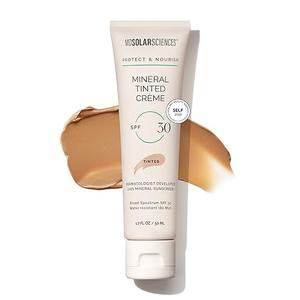 MDSolarSciences Mineral Tinted Crème Sunscreen SPF 30 | WaterResistant, Broad Spectrum UV Protection | Blendable Micronized Zinc Oxide Cream | Natural Matte Finish for All Skin Types (1.7 Fl Oz) EXP. 02/28