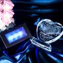 YWHL Crystal Daughter Gifts from Mom Dad, Laser Engraving Birthday Present for Daughter Adult, Heart Shaped Glass Keepsake for Mother's Day Christmas Graduation