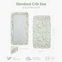 Crib Sheets 2 Pack - 100% Cotton Fitted Crib Sheet for Baby Boys Girls, Soft Breathable Toddler Bedding, Standard Crib Mattress 52"x28", Moonlight Tea Party