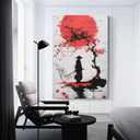 JHXNJDPOST Vintage Samurai Poster Black And White Canvas Wall Art Aesthetic Decorative Painting Living Room Restaurants, Pool Halls And Hotelsstyle-4 16x24inch(40x60cm)