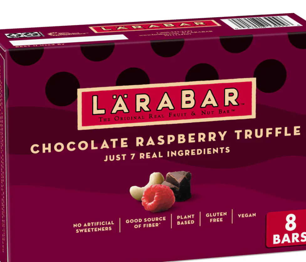 Larabar Chocolate Raspberry Truffle, Gluten Free Vegan Fruit Nut Bars, 8 ct (Pack Of 6)