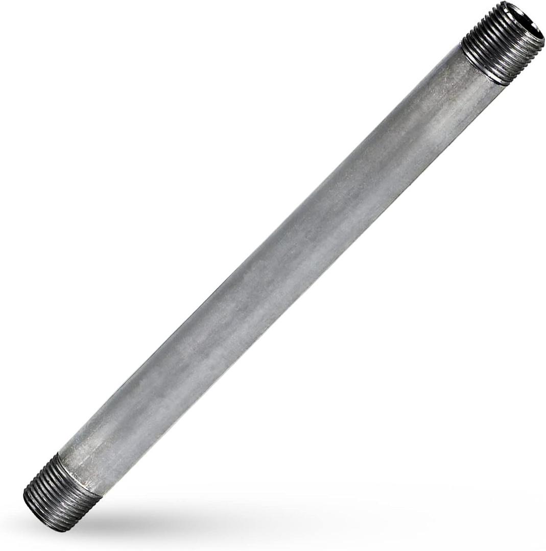 Supply Giant QDHM1124 Steel, Pre Cut Industrial Pipe Schedule 40 Threaded Fitting, 1-1/4'' x 24", Galvanized