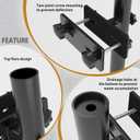 Linone Patio Umbrella Holder for Deck Railing, Adjustable Deck Umbrella Mount Outdoor, Attachable to Railing Mounting Brackets, Maximizes Deck Space