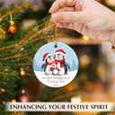 3 x Family of 3 Christmas Ornament 2025 - Our First Christmas As A Family of Three Ornament, Baby First Christmas Ornaments for New Parents, Newborn, Mom and Dad Gifts Ideas Ceramic Hanging Decor