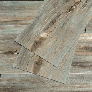 VEELIKE Rustic Driftwood Vinyl Plank Flooring 6''x36'' Wood Grain Peel and Stick Floor Tile Waterproof Floor Stick on Tile 36-Pack Removable Floor Stickers for Living Room Bathroom Bedroom Kitchen (Light Blue)
