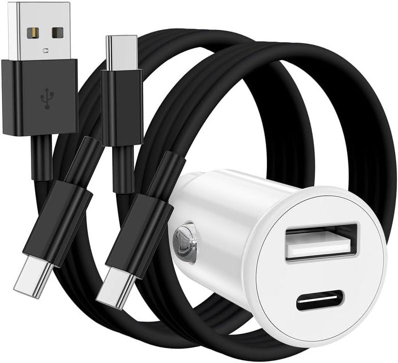 USB C Car Charger for iPhone 17 16 15 Pro Max,40W Dual Port USB-C & USB-A Car Fast Charging Adapter, 2X3FT C to C Cable & A to C Carplay Cable for iPhone 17 16 15 Series/iPhone Air, iPad, Samsung-Black