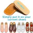 3 x BIGGCOOL Heel Cushions for Heel Pain, Heel Inserts for Shock Absorption, Heel Lifts for Achilles Tendonitis and Bone Spur, Foot Pain Relief for Women & Men - 1 Pair (Beige, Large)