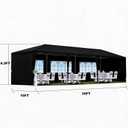 Garvee 10'x30' Party Tent, Outdoor Wedding Canopy Tent | with 5 Removable Sidewalls, Waterproof Heavy Duty Gazebo Shelter for Parties BBQ Events Garden Backyard Patio, Black