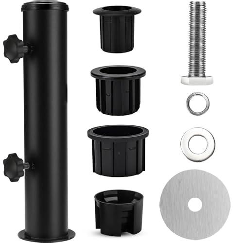 Umbrella Tube Base Universal Granite Umbrella Stand Tube Outdoor,Outside Stone Umbrella Stainless Steel Tube Base,Heavy Duty Flag Pole Stake Holder,Table Umbrella Tube Bracket,DIY Umbrella Tube Mount-missing hardware