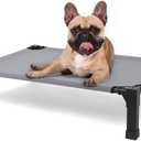 Cooling Elevated Dog Bed, Raised Dog Cot with Washable Breathable Mesh and Metal Frame, Portable for Outdoor and Indoor Use