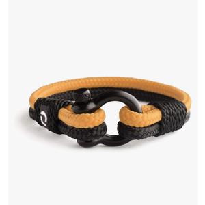 Mens Rope Bracelet - Stainless Steel Black Shackle, Extremely Durable and Scratch Resistant Waterproof Paracord, Handmade, Nautical Wristband for Men B-2-9 Pack of 2