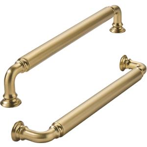 Khtumeware 10-Pack Champagne Bronze Heavy-Duty Solid Cabinet Pulls, 6 Inch (152mm) Hole Center, Satin Brass Drawer Pulls, Cabinet Hardware, Suitable for Kitchen Cabinets, Bathrooms and Dressers