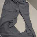 JEKAOYI Women's Casual Pants with Drawstring Lightweight Wide Leg Pants High Waisted Slacks Grey Small