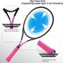 Adults Tennis Racket 2 Pack, Durable 27 Inch Coupled Tennis Racquet Light-Weight, Pre-Strung and Regrip, Suitable for Beginners to Intermediate Players