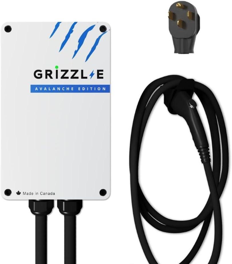 Grizzl-E Classic Level 2 Electric Vehicle (EV) Charger up to 40 Amp, UL Certified Indoor/Outdoor Electric Car Fast Wall Charging Station, NEMA 14-50 Plug, 24 feet Premium Cable, Avalanche Edition
