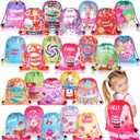 Sweetude 24 Pcs Candy Party Gifts Bags Candy Drawstring Bags Decoration Favor Storage for Girls Kids Birthday Wedding Party Decoration