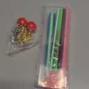 VVSBPL Classic Pick Up Sticks and Jacks Game with Ball Set, Includes Red Rubber Balls, Gold and Silver Metal Jax, Colorful Pick Up Sticks, Storage Box and Bag, Fun Retro Game for Kids Adults Family