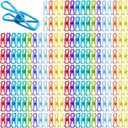 150 Pcs Chip Food Bags Clips Bulk Multi-Colored Utility PVC-Coated Steel Clip 2 Inch Multipurpose Clothes Pins Food Clips Bag Clips Kitchen Bags Clips for Food Package, Chips Bag, Clothes