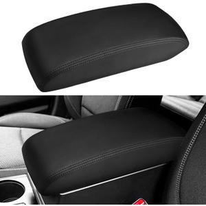 INTGET Car Center Console Armrest Cover for Subaru Outback/Legacy Accessories 2015 2016 2017 2018 2019 Leather Middle Console Arm Rest Box Lid Seat Cover Protector Cushion Saver (Black)