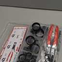 AKIHISA 75Pcs 19-38mm Spring Band Hose Clamp Assortment Kit with Hose Clamp Pliers, 13 Sizes Spring Hose Clip Fuel Line Silicone Vacuum Hose Pipe Clamp, Air Hose Tube Water Pipe Fasteners