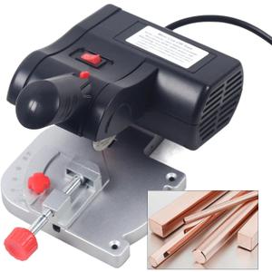 45 Miter Mini Benchtop Cut-Off Saw,Hobby Crafts Mini Cuts Wood Metal W/Clamping Tool,Adjustable Cutting Angle & 7800r/Min For Metal Wood Plastic. (Black)