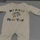 Bagilaanoe Infant Baby Boy First New Year Outfit Fireworks Printed Long Sleeve Romper Jumpsuit One Piece Clothes.3-6M