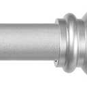 Kenney KN71609 Chelsea Ball End Standard Decorative Window Curtain Rod, 48-86" Adjustable Length, Brushed Nickel Finish, 5/8" Diameter Steel Tube