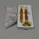 Amirce Face Massager Roller Golden 3D Roller Electric Facial Roller and T Shape Facial Roller Massager Kit Face Rollers