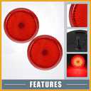 Rear Bumper Reflector Fog Brake Tail Light 81910-02040 8191002040 Red LED for Toyota Corolla 2009-2010 Plastic Red Lens (Set of 2) Replacement