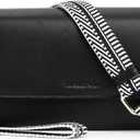 Small Crossbody Bags for Women RFID Vegan Leather Wristlet Phone Mini Purse Shoulder Handbag Wallet Travel Purse (Black)